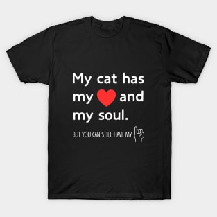 Cat lover - funny design T-Shirt